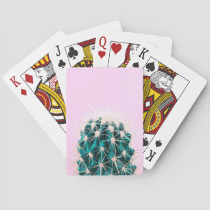 Prickley Cactus on Pink Playing Cards