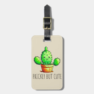 Prickly but cute luggage tag