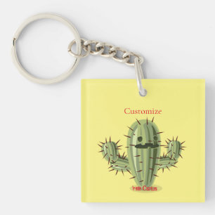 Prickly Irate Cactus Thunder_Cove Key Ring