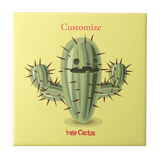 Prickly Irate Cactus Thunder_Cove Tile (Front)