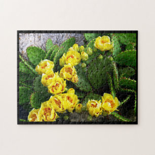 Prickly Pear Against Stone Jigsaw Puzzle