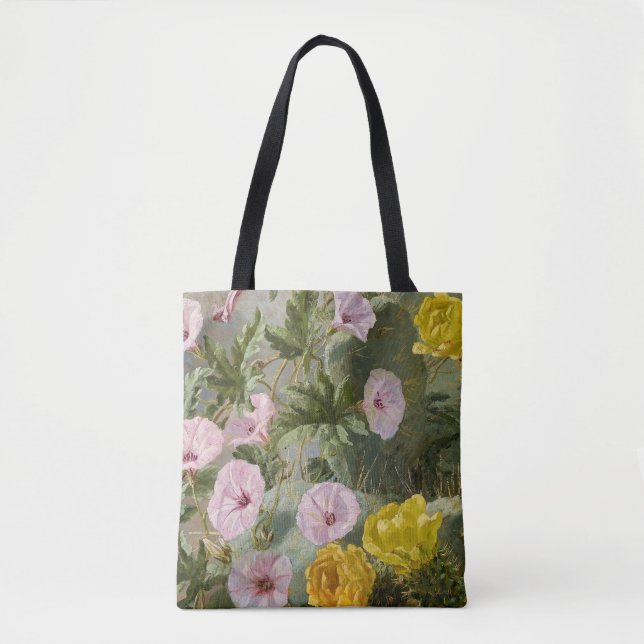 Prickly Pear Cactus in Bloom by Christensen Tote Bag (Front)