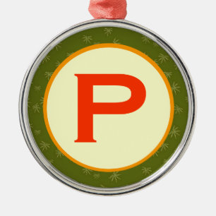 Prickly Pear Monogram Metal Tree Decoration