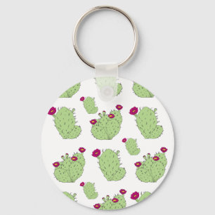 Prickly Pear Pattern Key Ring