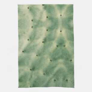 Prickly Pear Texture Pale Pastel Green Tea Towel
