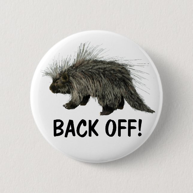Prickly Porky 6 Cm Round Badge (Front)