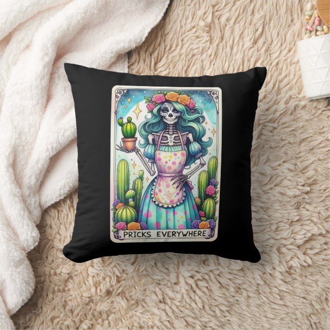 Pricks Everywhere Tarot Card  Cushion (Blanket)