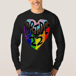 Pride'22 Progress Gay Pride Rainbow Word Design T-Shirt