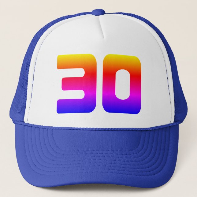 Pride 30th Birthday Party Trucker Hat (Front)