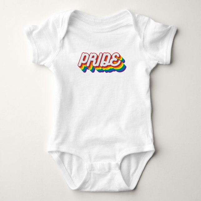 Pride | 70's Style Baby Bodysuit (Front)