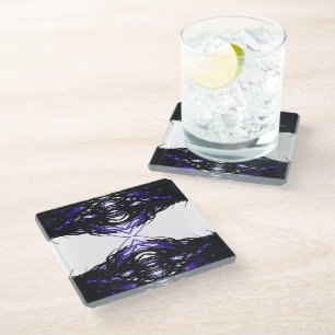 Pride Abstract 7 Deadly Sins Alcohol Ink Art Glass Coaster