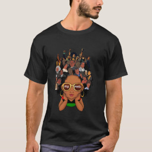 Pride Afro Melanin Girl Kids Black History Month T-Shirt