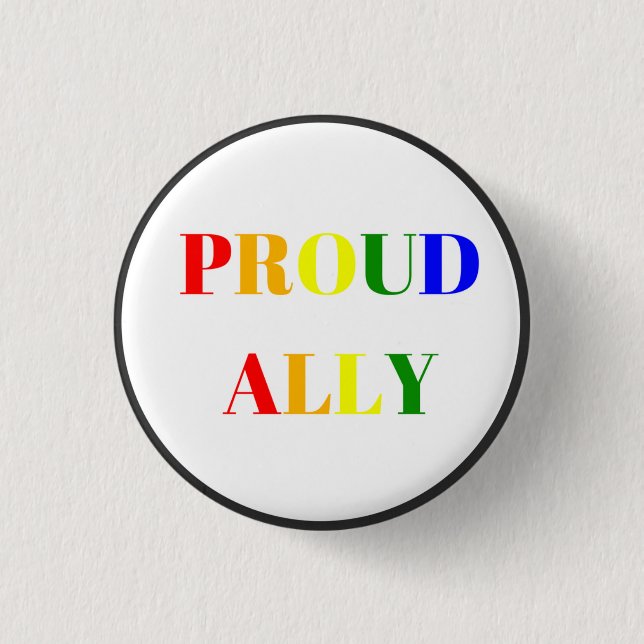 Pride Ally 3 Cm Round Badge (Front)