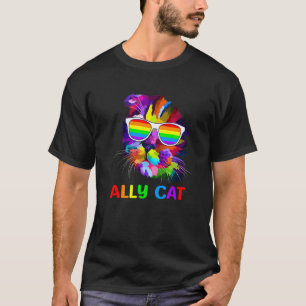 Pride Ally Cat Lgb Gay Lesbian Ransgender Kitten T-Shirt