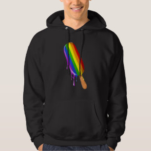 Pride Ally Ice Cream Rainbow Flag Gay Lesbian Prid Hoodie