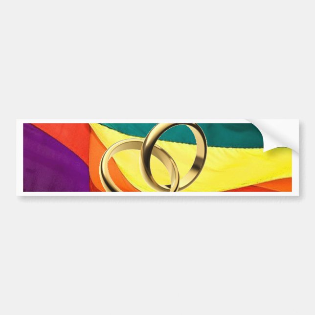 Pride and Marriage Bumper Sticker (Front)