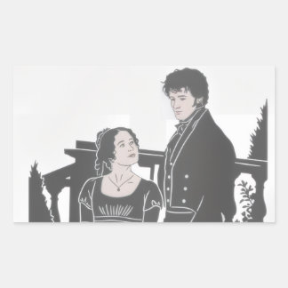 Pride and Prejudice 1995 Elizabeth & Darcy Rectangular Sticker