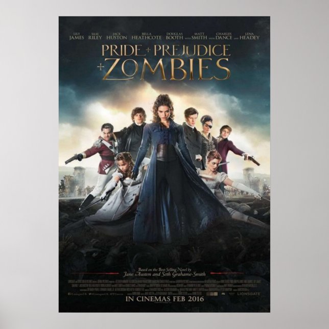 Pride and prejudice and zombies poster (Front)