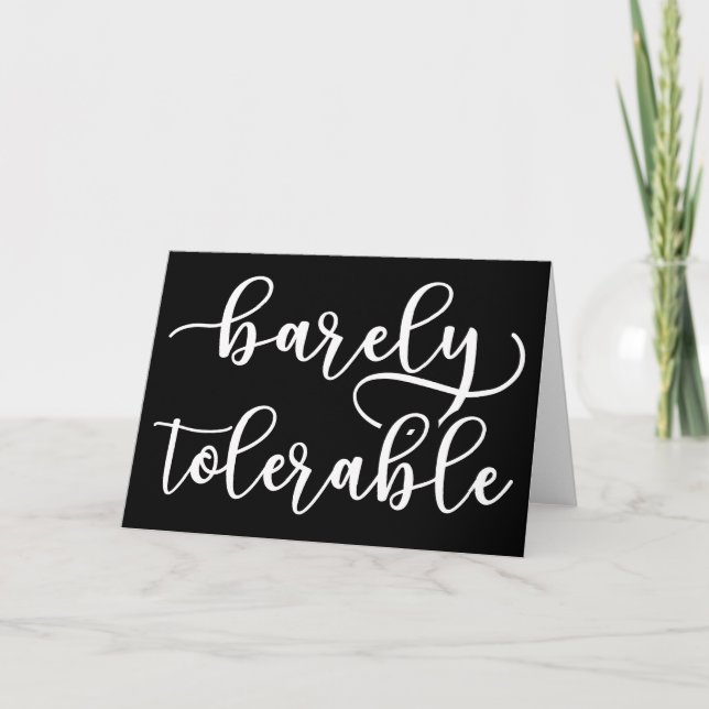 Pride And Prejudice - Barely Tolerable I Card (Front)