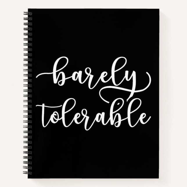 Pride And Prejudice - Barely Tolerable I Notebook (Front)