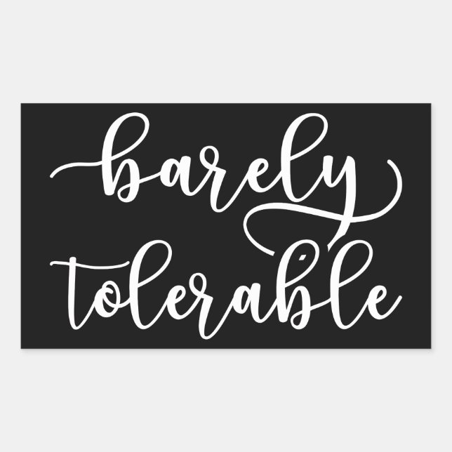 Pride And Prejudice - Barely Tolerable I Rectangular Sticker (Front)