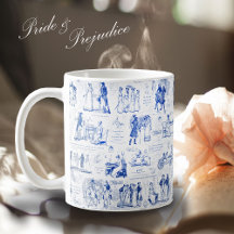 Pride and Prejudice Blue Toile Quotes