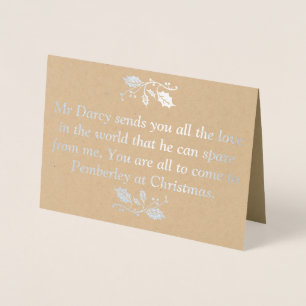 Pride and Prejudice Christmas Foil Card