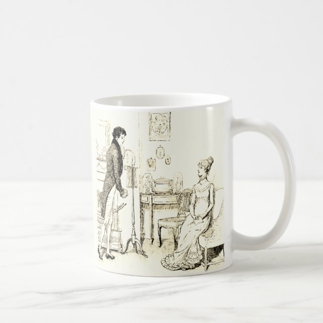 Pride and Prejudice Darcy Love Confession Coffee Mug (Right)