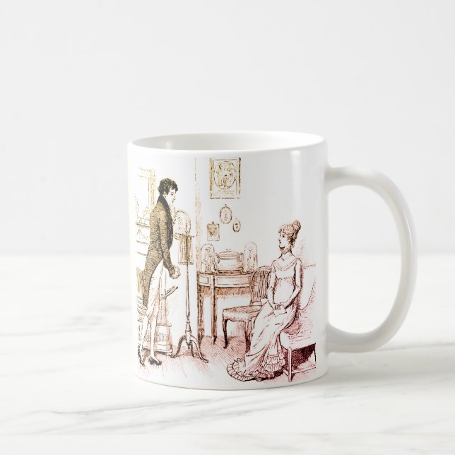 Pride and Prejudice Darcy Love Confession Coffee Mug (Right)
