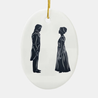 Pride and Prejudice Elizabeth and Darcy Ceramic Tree Decoration