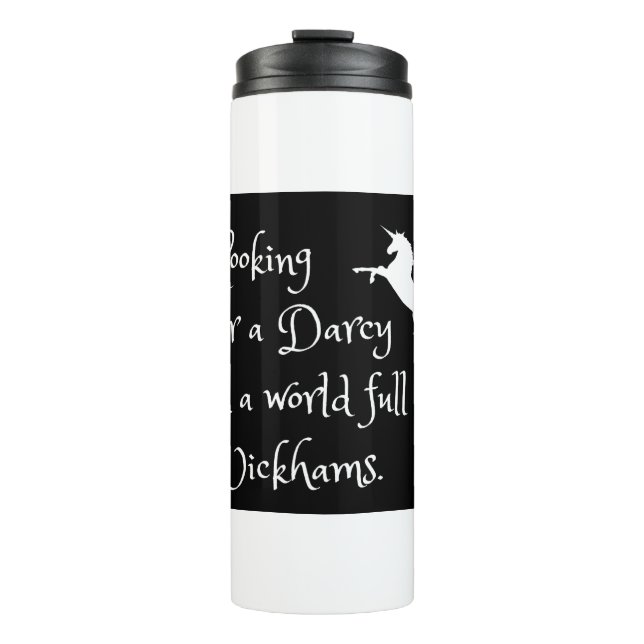 Pride and Prejudice Funny Darcy Jane Austen Thermal Tumbler (Front)