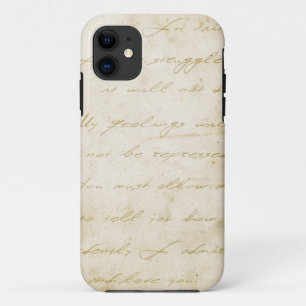 Pride and prejudice handwriting archival Case-Mate iPhone case