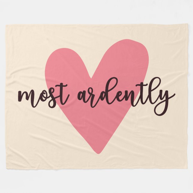 Pride And Prejudice Mr. Darcy - Most Ardently V Fleece Blanket (Front (Horizontal))