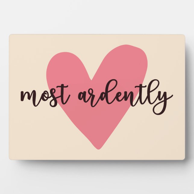 Pride And Prejudice Mr. Darcy - Most Ardently V Plaque (Front)