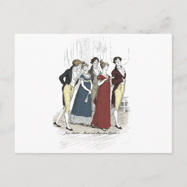 Pride and Prejudice - Netherfield Party Arrives Postcard (Front)