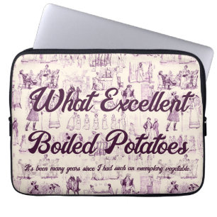 Pride and Prejudice Purple Boiled Potaoes Meme Laptop Sleeve