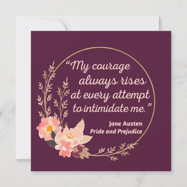 Pride and Prejudice Quote I - Cute Style (Front)