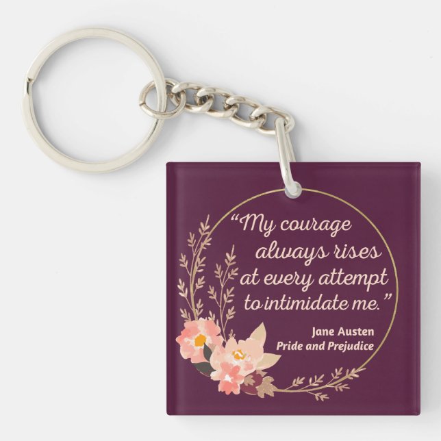 Pride and Prejudice Quote I - Cute Style Key Ring (Front)