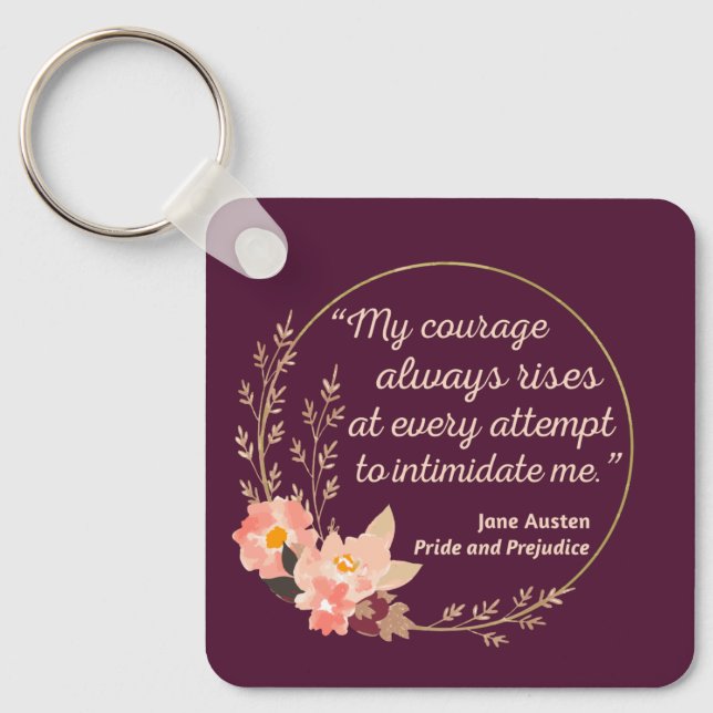 Pride and Prejudice Quote I - Cute Style Key Ring (Front)
