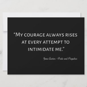 Pride and Prejudice Quote I Invitation