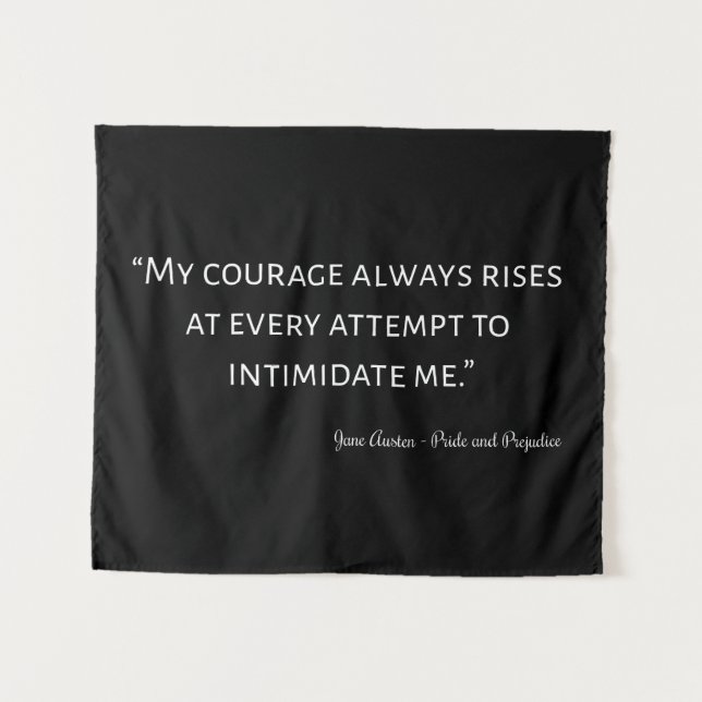 Pride and Prejudice Quote I Tapestry (Front (Horizontal))