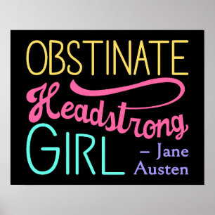 Pride and Prejudice Quote II - Bright Colours Poster