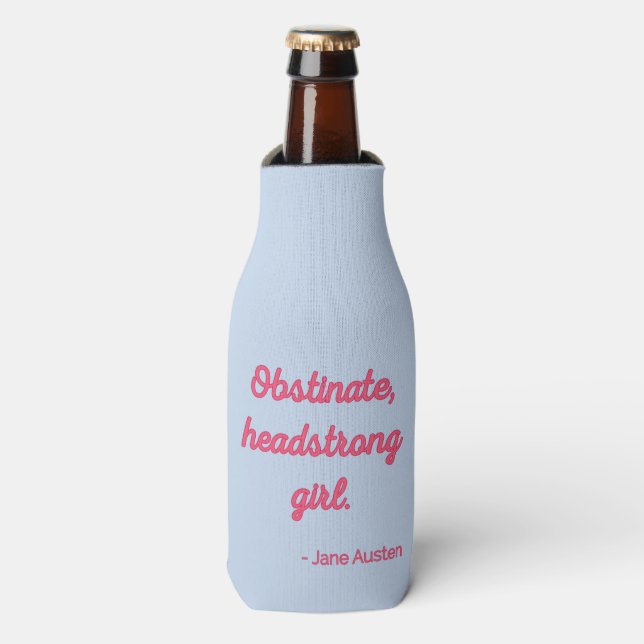 Pride and Prejudice Quote II - Cute Style Bottle Cooler (Bottle Front)