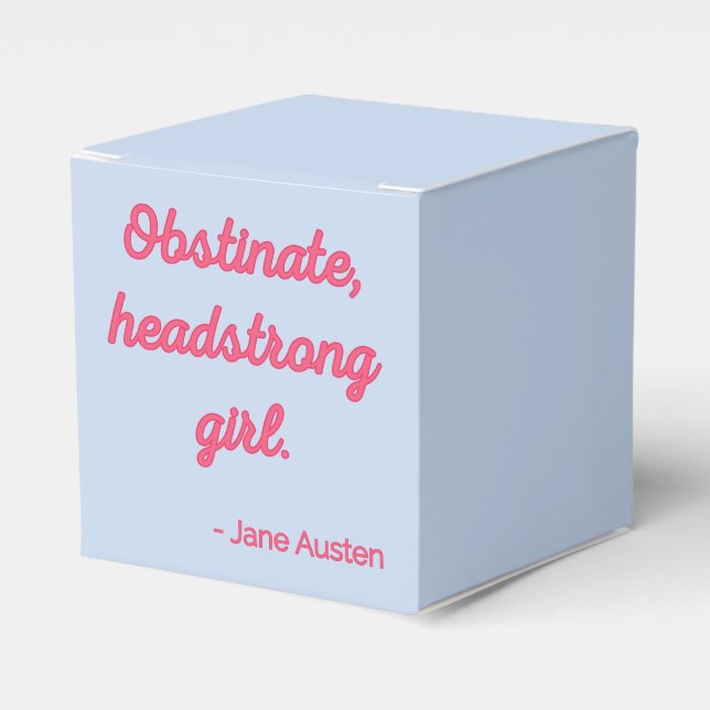 Pride and Prejudice Quote II - Cute Style Favour Box (Front Side)
