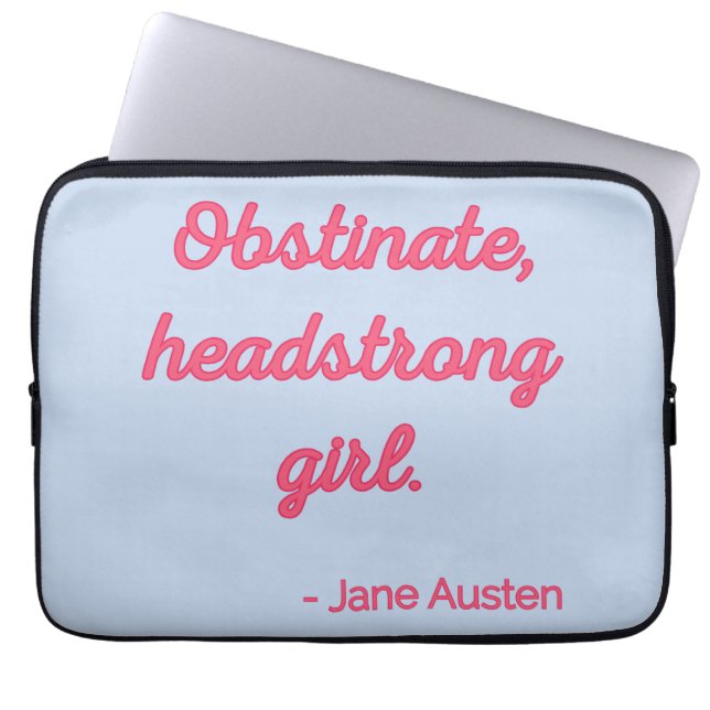 Pride and Prejudice Quote II - Cute Style Laptop Sleeve (Front)