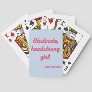 Pride and Prejudice Quote II - Cute Style Playing Cards