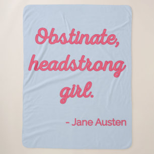 Pride and Prejudice Quote II - Cute Style Sherpa Blanket