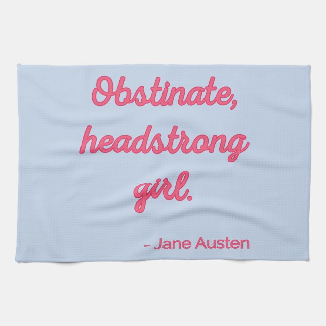Pride and Prejudice Quote II - Cute Style Tea Towel (Horizontal)