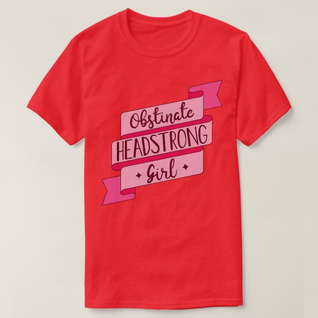 Pride and Prejudice Quote II Ribbon T-Shirt (Design Front)
