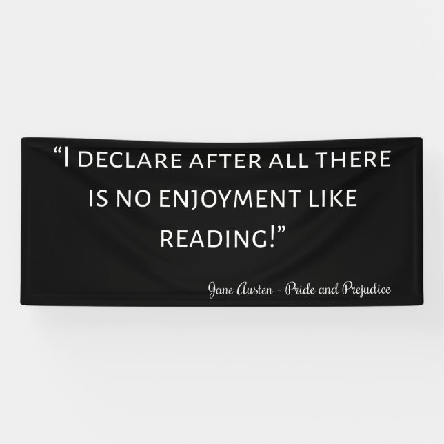 Pride and Prejudice Quote III Banner (Horizontal)
